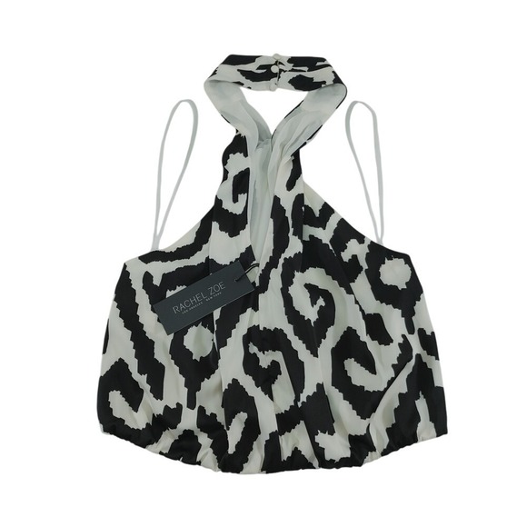 Rachel Zoe Tops - Rachel Zoe Halter Top Sleeveless Blouse Animal Print Party Size S